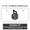 2" X 4" Aluminum License Plate  Thumbnail