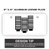 2" X 4" Aluminum License Plate  Thumbnail