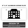 2" X 4" Aluminum License Plate  Thumbnail