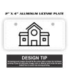 2" X 4" Aluminum License Plate  Thumbnail