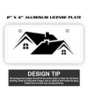2" X 4" Aluminum License Plate  Thumbnail