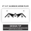 2" X 4" Aluminum License Plate  Thumbnail