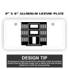 2" X 4" Aluminum License Plate  Thumbnail