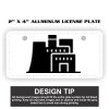 2" X 4" Aluminum License Plate  Thumbnail