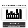 2" X 4" Aluminum License Plate  Thumbnail