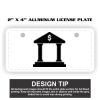 2" X 4" Aluminum License Plate  Thumbnail
