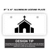 2" X 4" Aluminum License Plate  Thumbnail