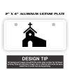 2" X 4" Aluminum License Plate  Thumbnail