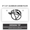 2" X 4" Aluminum License Plate  Thumbnail