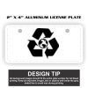 2" X 4" Aluminum License Plate  Thumbnail