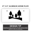 2" X 4" Aluminum License Plate  Thumbnail