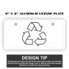 2" X 4" Aluminum License Plate  Thumbnail