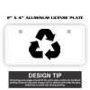 2" X 4" Aluminum License Plate  Thumbnail