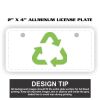 2" X 4" Aluminum License Plate  Thumbnail