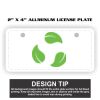 2" X 4" Aluminum License Plate  Thumbnail