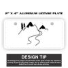2" X 4" Aluminum License Plate  Thumbnail