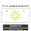 2" X 4" Aluminum License Plate  Thumbnail