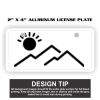 2" X 4" Aluminum License Plate  Thumbnail