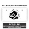 2" X 4" Aluminum License Plate  Thumbnail