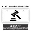 2" X 4" Aluminum License Plate  Thumbnail