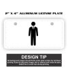 2" X 4" Aluminum License Plate  Thumbnail