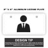 2" X 4" Aluminum License Plate  Thumbnail