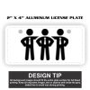 2" X 4" Aluminum License Plate  Thumbnail