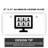 2" X 4" Aluminum License Plate  Thumbnail