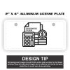 2" X 4" Aluminum License Plate  Thumbnail
