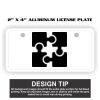 2" X 4" Aluminum License Plate  Thumbnail