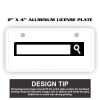 2" X 4" Aluminum License Plate  Thumbnail