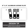 2" X 4" Aluminum License Plate  Thumbnail