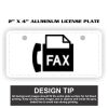 2" X 4" Aluminum License Plate  Thumbnail
