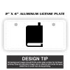 2" X 4" Aluminum License Plate  Thumbnail