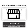 2" X 4" Aluminum License Plate  Thumbnail
