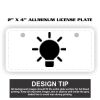 2" X 4" Aluminum License Plate  Thumbnail
