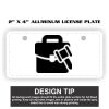 2" X 4" Aluminum License Plate  Thumbnail
