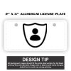 2" X 4" Aluminum License Plate  Thumbnail