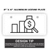 2" X 4" Aluminum License Plate  Thumbnail