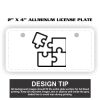 2" X 4" Aluminum License Plate  Thumbnail