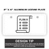 2" X 4" Aluminum License Plate  Thumbnail