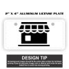 2" X 4" Aluminum License Plate  Thumbnail