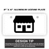 2" X 4" Aluminum License Plate  Thumbnail