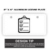 2" X 4" Aluminum License Plate  Thumbnail
