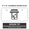 2" X 4" Aluminum License Plate  Thumbnail