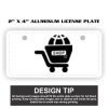 2" X 4" Aluminum License Plate  Thumbnail