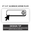 2" X 4" Aluminum License Plate  Thumbnail