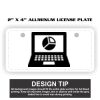 2" X 4" Aluminum License Plate  Thumbnail