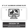 2" X 4" Aluminum License Plate  Thumbnail