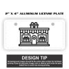 2" X 4" Aluminum License Plate  Thumbnail